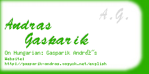 andras gasparik business card